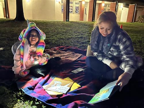 reading outside