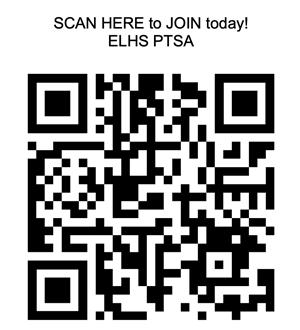  An image of a QR Code asking viewers to scan and go to the PTSA membership portal