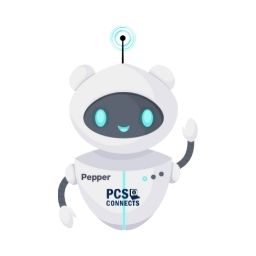 robot image with pepper pcs connects text