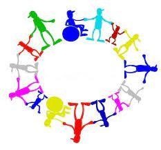 circle of people with disabilities in different brightcolors