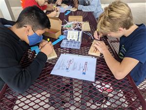 Students creating their MakerSpace 