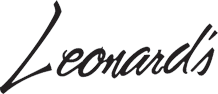  The word Leonard's in black text with a white background