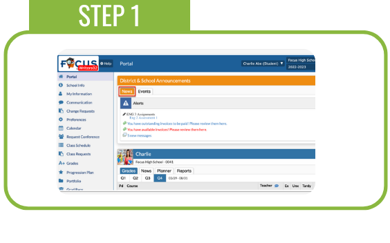 From the Portal page, click the News tab in the District & School Announcements section.