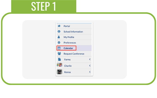 In the menu, click Calendar.