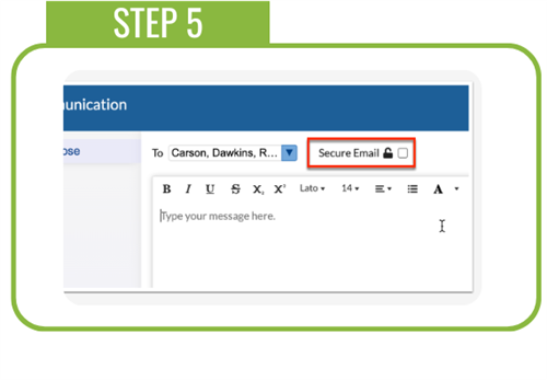 Select the Secure Email check box to flag the messages as secure and require users to log into Focus in order to view the mes