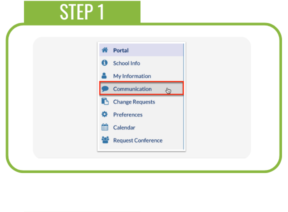 IN THE MENU, CLICK COMMUNICATION.