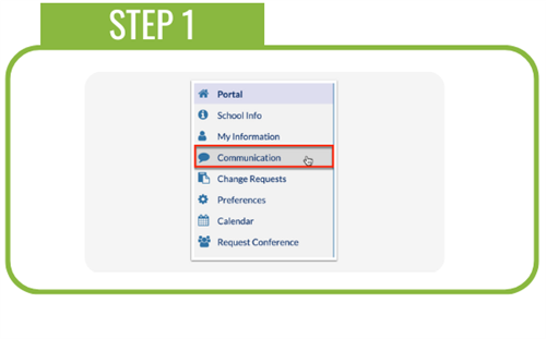IN THE MENU, CLICK COMMUNICATION.