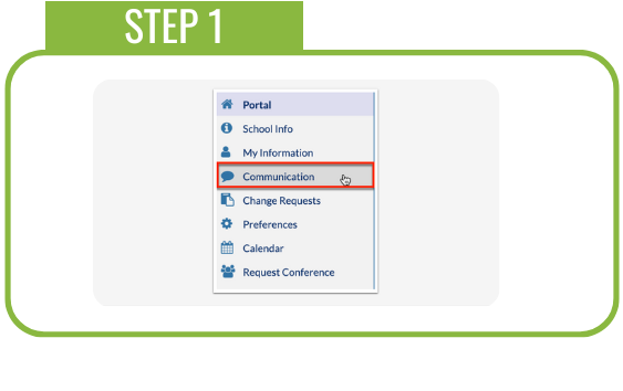 In the menu, click Communication.