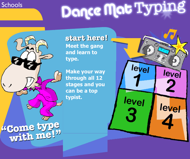 Dance mat typing