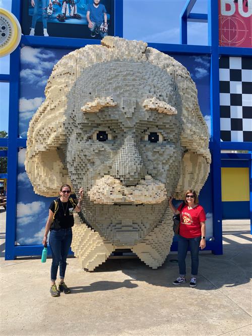 Fisher and Ware with Albert Einstein Lego