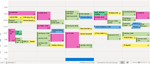 Library schedule