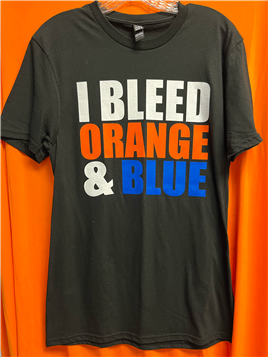 I Bleed Orange & Blue Black T-Shirt