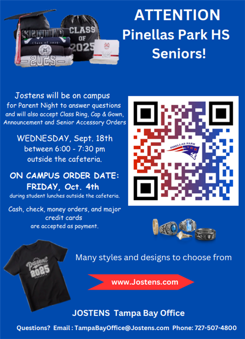 Jostens on Campus September 18th 6pm-7pm