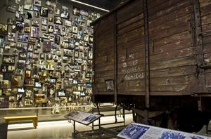 A boxcar on display at The Florida Holocaust Museum  