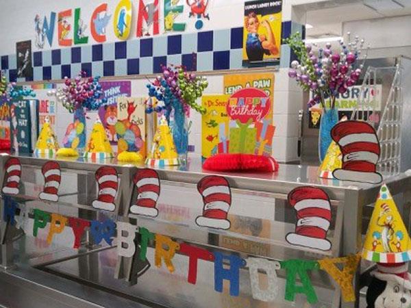 Dr. Seuss's Birthday Celebration at Lynch Elementary.