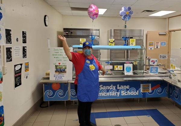 Sandy Lane Elementary celebrated their Food and Nutrition Lunch Team.