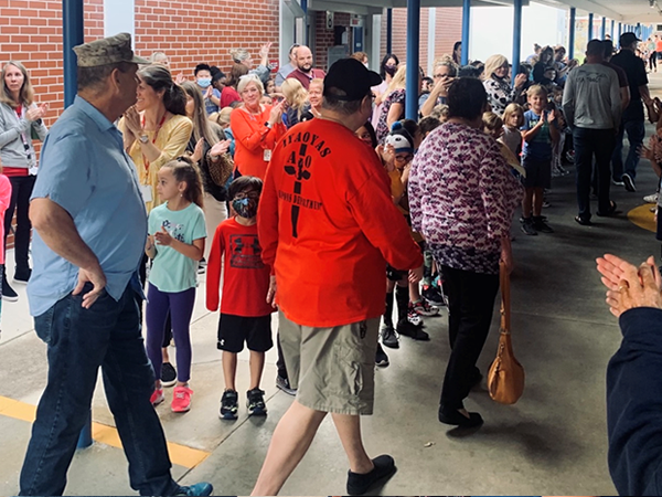 Anona Elementary students held a clap out for their Veterans Day celebration.