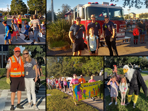 Anona Elementary participated in Walk to School Day where there was sunshine, smiles and a short walk to the school gate.