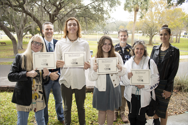 Award winners from the New Perspectives High School Exhibition.