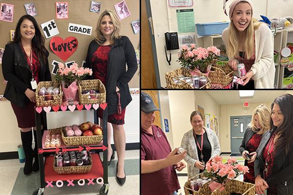 Valentine's Day at Elisa Nelson Elementary celebrated teachers and staff.