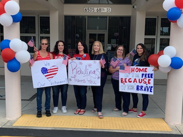 M.K. Rawlings Elementary honored Veterans on Veterans Day.