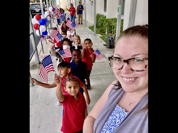 M.K. Rawlings Elementary students held a parade for Veterans on Veterans Day.