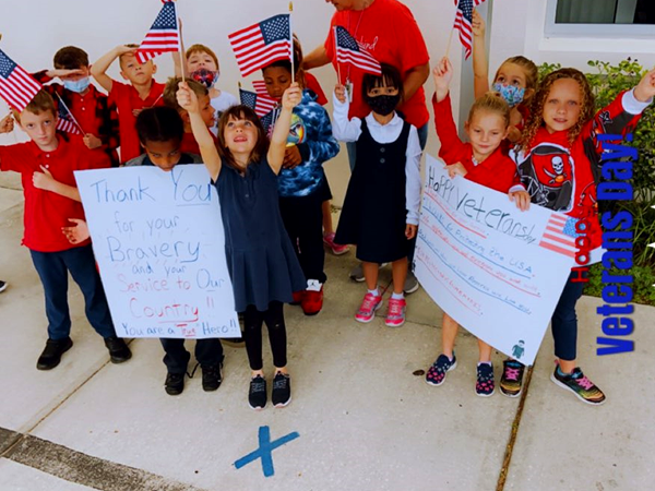 Students welcomed Veterans to M.K. Rawlings Elementary their Veterans Day Events.