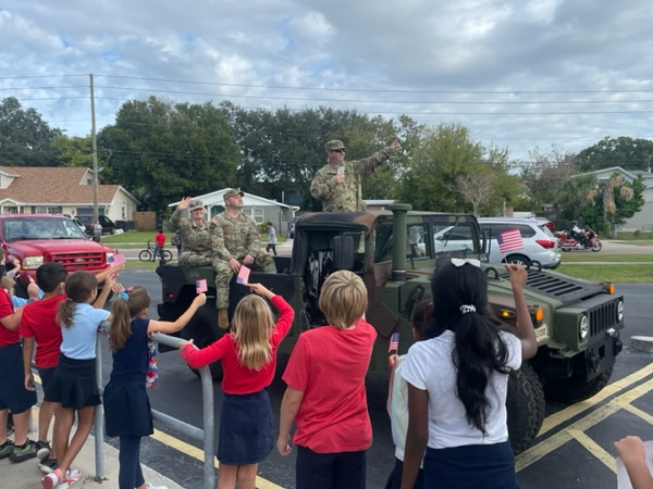 Veterans were welcomed to Starkey Elementary for a Veterans Day Celebration.