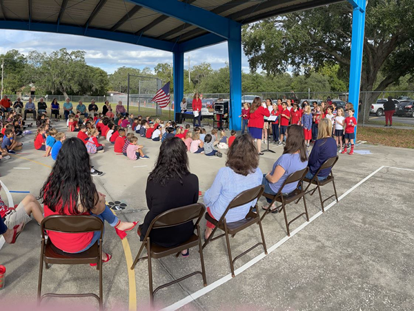 Students at Tarpon Springs Fundamental held a Veterans Day concert.