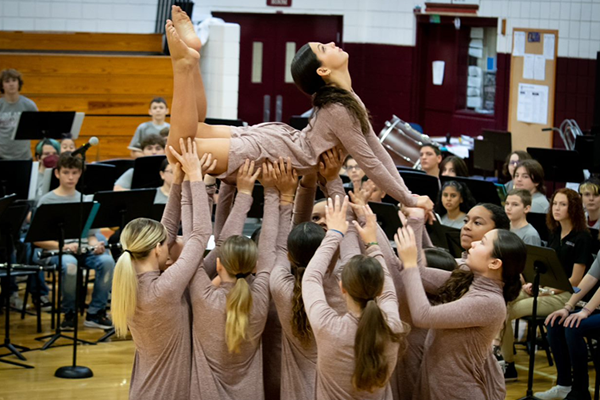 Tarpon Springs Middle school student dancers performed during the school's Veterans Day Ceremony.