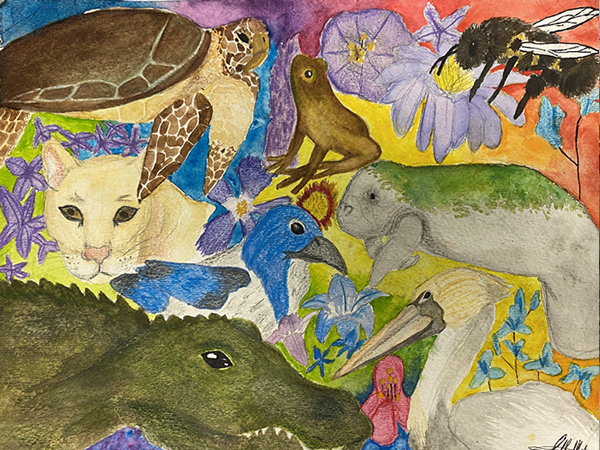 Congratulations to PCS student, Evelyn Allen for having her artwork selected as the award-winning artwork for Pinellas County in the 2022 Art in the Capitol Competition