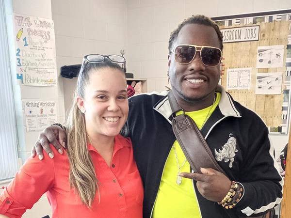 Educational Rap Artist Corey Thornton visited Mrs. Layner's 4th grade class at Frontier Elementary School. 