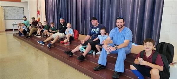 Starkey Elementary celebrated Dads take your kids to school day.