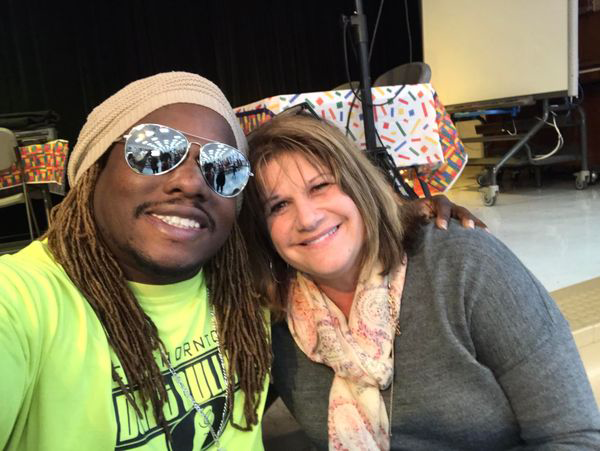 Educational Rap Artist, Corey Thornton and Dunedin Elementary School Principal, Kerry Wyatt  held a school motivational concert at for staff and students.