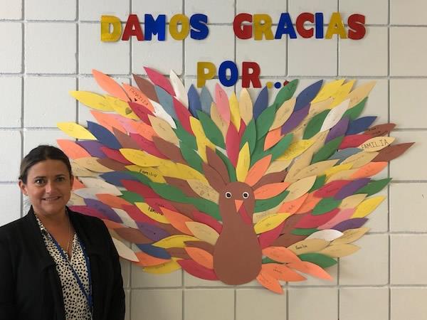 East Lake High Spanish teacher, Amarilis Lopez got her students involved in Thanksgiving by having them all write down one or two things (in Spanish) that they are thankful for!