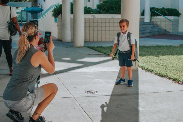 First day photos at Gulfport Elementary.