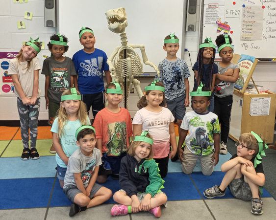 Ms. Walter's Kindergarten Paleontologists celebrated Dinosaur Day at Frontier Elementary School. 