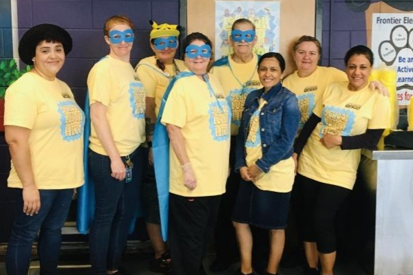 Frontier Elementary School lunch staff celebrated School Lunch Hero Day.