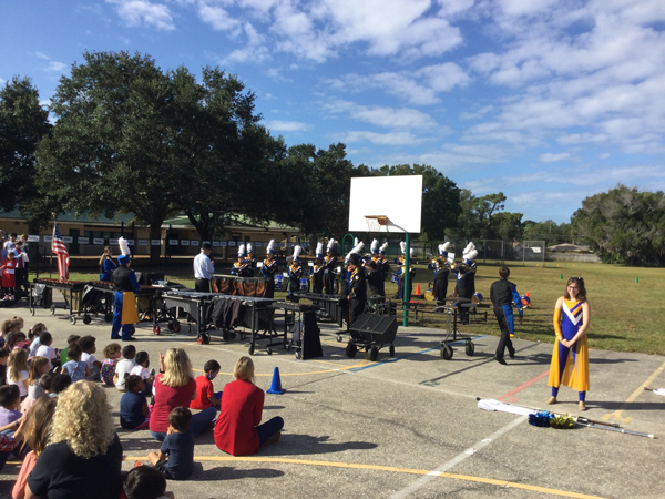 Frontier Elementary School hosted the Largo High School band for a Veterans Day celebration. 