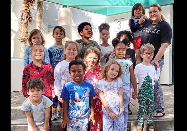 Students at Frontier Elementary celebrated pajama day. 