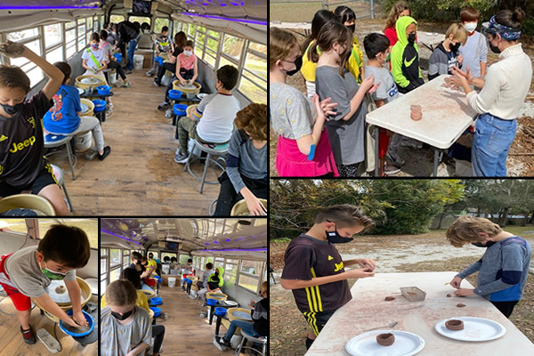 Kings Highway Elementary students learned about making pottery.