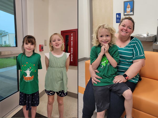 Green Out Day at Orange Grove Elementary in support of Say Something Week