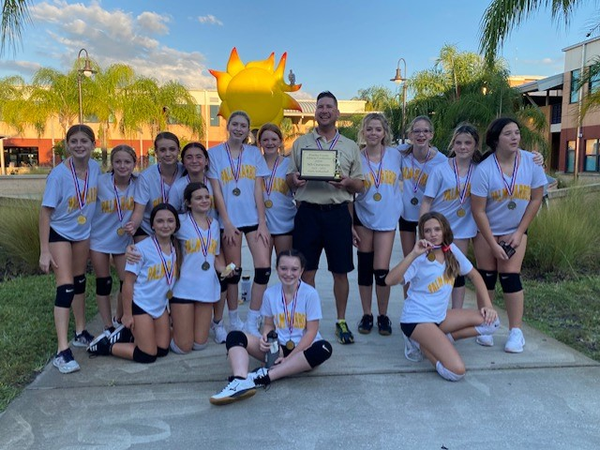 The Palm Harbor Middle girls volleyball team won the Pinellas County Volleyball Championship for first time in school history.