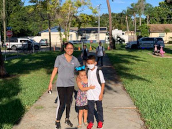 M.K. Rawlings Elementary families are excited for the first day of school.