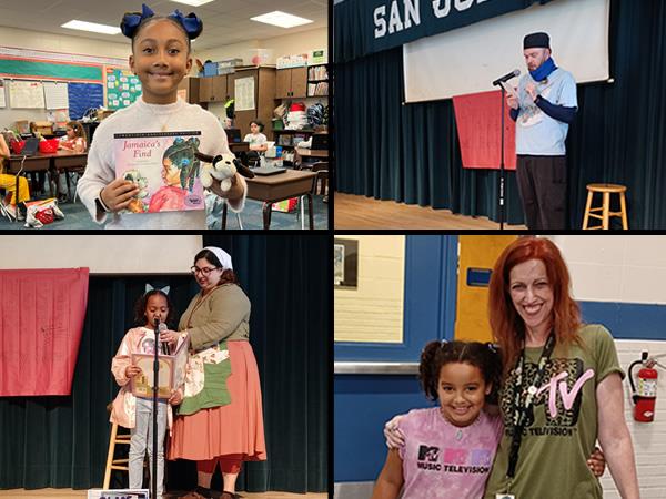 Literacy Week - Dress up Day and poetry slam at San Jose Elementary Celebrate.