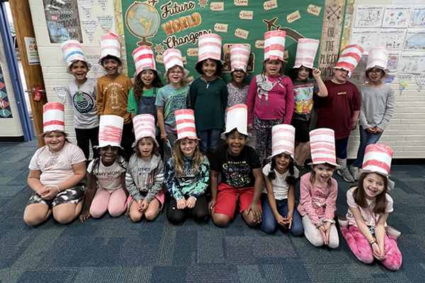 Mrs. Digirolamo’s Friends at San Jose Elementary wished Dr. Seuss a Happy Birthday!