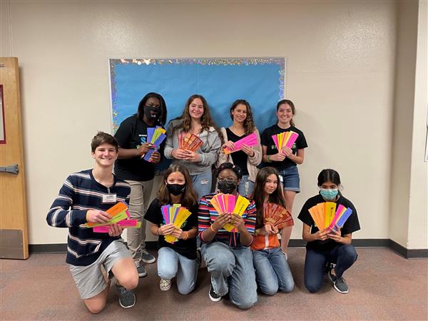 Seminole Middle students asked their peers to sign a pledge to be an upstander during Unity Day.