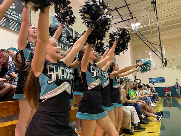 The Carwise Middle Shark Cheerleader squad is in it to win it!