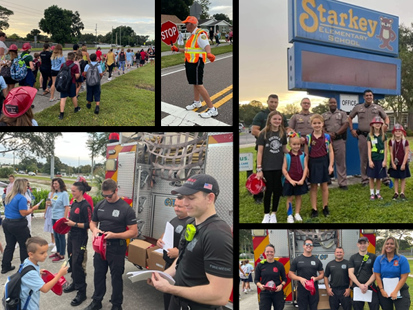 Starkey Elementary held their National Walk to School Day