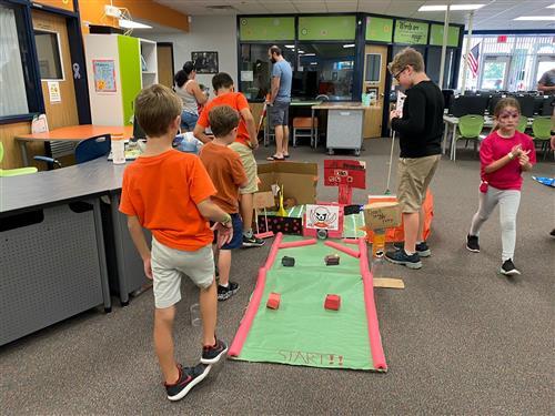 For the months of March and April, Tarpon Springs Fundamental Elementary School students  were challenged to design and build a class putt putt golf hole. 